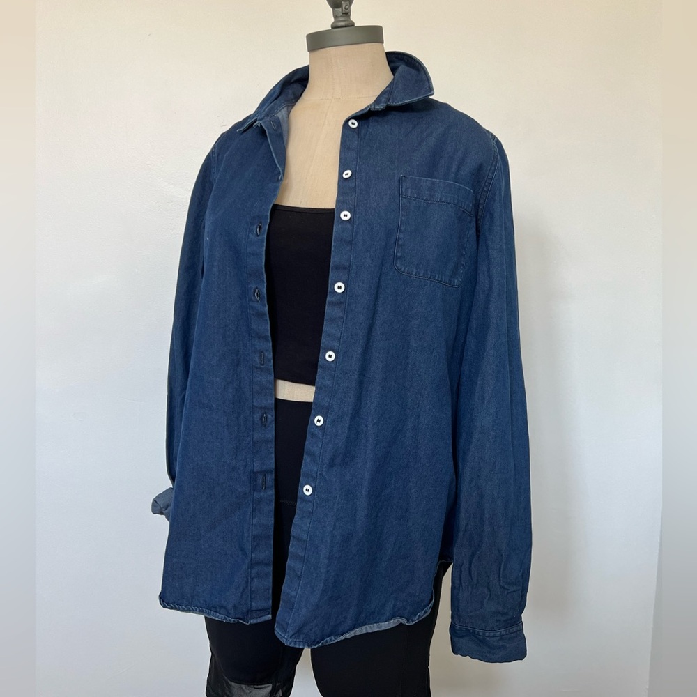 Lacoste Blue Denim Button-Up Shirt
